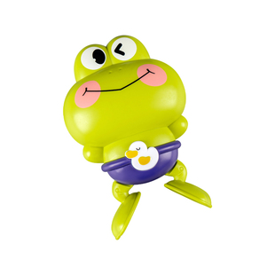 儿童洗澡玩具漂浮会游泳上链发条青蛙宝宝水上戏水神器玩水男女孩