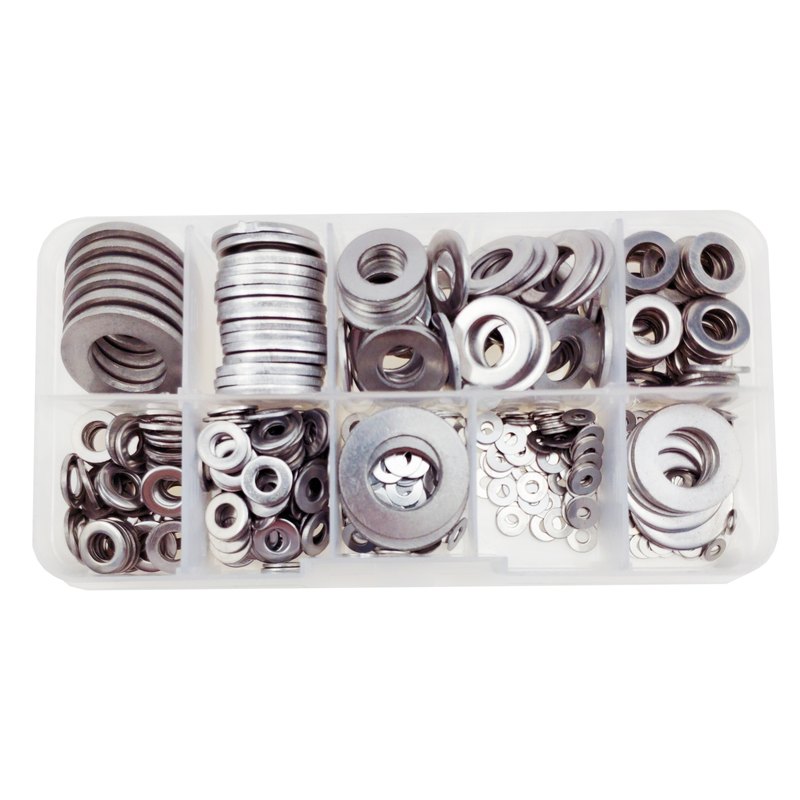 580PCS盒装不锈钢304平垫圈垫片多型号组合装防松减震