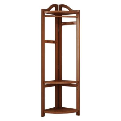 实木转角衣帽架落地卧室衣服挂架