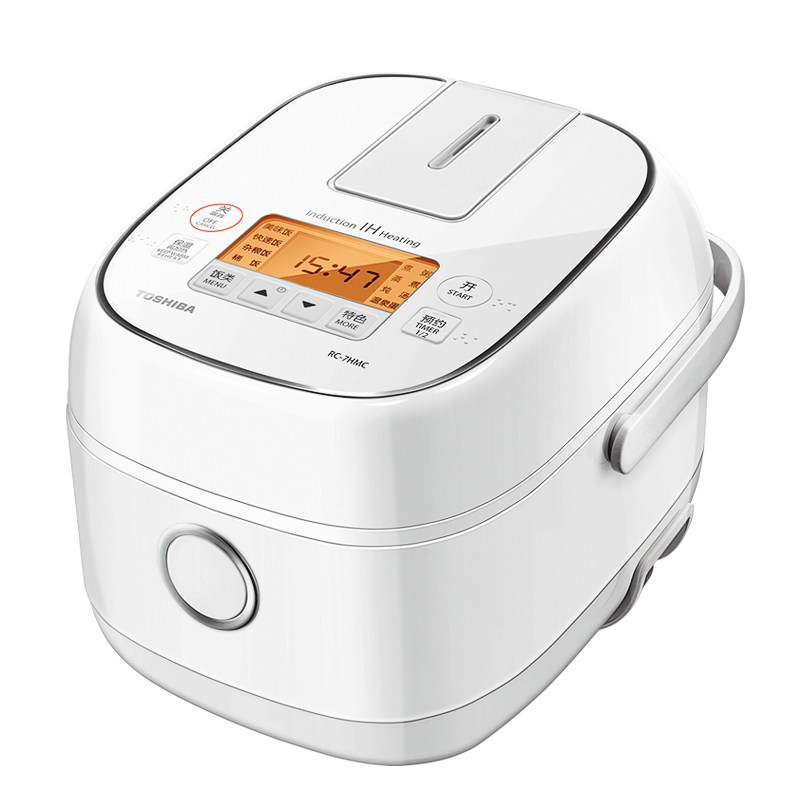 日本东芝RC-7HMC电饭煲IH变频2-4人进口备长炭涂层智能预约饭锅2L