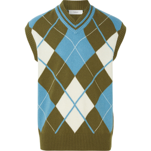 【折扣】Pringle of Scotland 男秋冬菱形花纹绵背心马甲