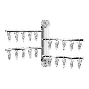 吸盘袜子晾晒架家用阳台折叠晒袜子神器壁挂内衣内裤多夹子晾衣架