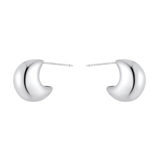 KITSH小银豆耳钉女轻奢高级感耳环925银针小众ins胖月亮豆子耳饰