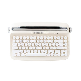 键设宇宙&actto复古平板蓝牙外接ipad键盘苹果安卓电脑圆键打字机