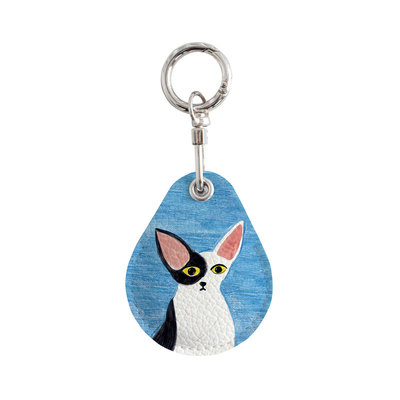 漫画猫门禁卡套油画长方形水滴钥匙扣迷你感应小区公交电梯保护套