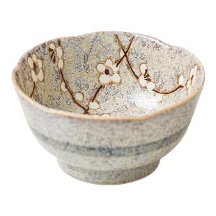 日本进口灰梅陶瓷日式餐具古朴小碗米饭碗吃饭碗家用复古汤碗单个