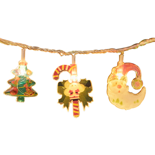 圣诞节装饰灯圣诞树氛围挂灯串道具条灯带2026太阳能led防水户外