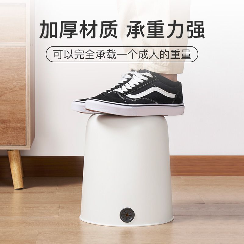 ins简约风垃圾桶高颜垃圾桶无盖宽卧室厨房办公室口家用式开口值