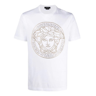 Versace/范思哲烫钻美杜莎男士短袖T恤 A77987 A201952 A001