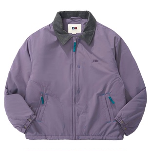 NOTHOMME 户外3M新雪丽保暖棉服三防撞色翻领教练夹克棉衣男