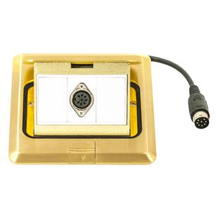 铜地插八芯会议话筒带线多媒体地插8芯手拉手免焊接直接铜地插座