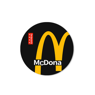 麦当劳汽车杯垫隔热耐高温门槽置物槽垫创意车载防滑水杯垫通用