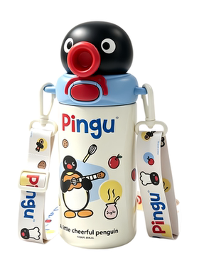 Pingu企鹅正版保温保冷吸管杯