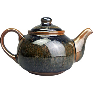 建盏茶壶石瓢兔毫油滴西施壶侧把大容量陶瓷功夫茶具铁胎中式复古