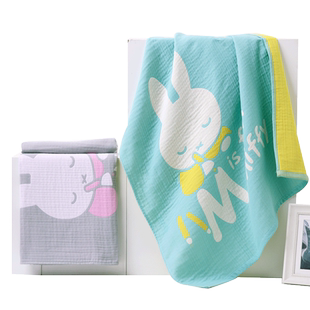 金号米菲兔纱布浴巾全棉4层泡泡纱大毛巾洗澡盖毯纯棉柔软新疆棉