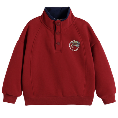 罗蒙男童红色卫衣拜年服