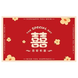 正方形结婚桌布四方桌台布茶几订婚婚庆喜庆红色八仙桌新年麻将桌