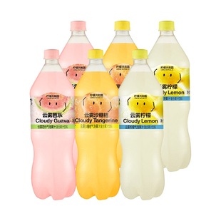 【新品】柠檬共和国沙糖桔云雾柠檬芭乐气泡水果汁饮料1.25L/大瓶