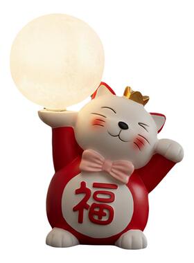 招财猫树脂小夜灯桌面摆件