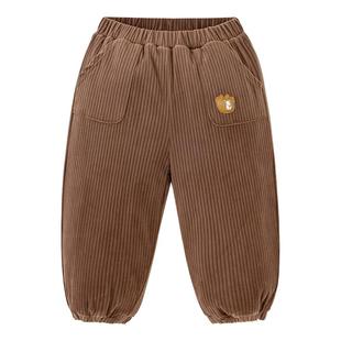 迷你巴拉巴拉男童女童裤子秋冬新款儿童宝宝柔软亲肤夹棉保暖长裤