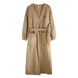 轩靓【抗静电】情侣法兰绒睡袍女冬季加厚保暖睡衣男士珊瑚绒浴袍