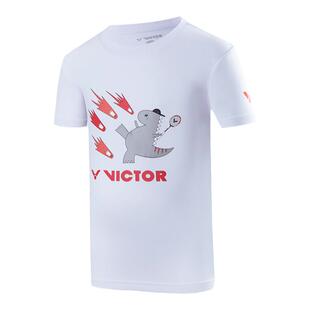 VICTOR威克多新款胜利羽毛球服儿童短袖T恤青少年训练跑步