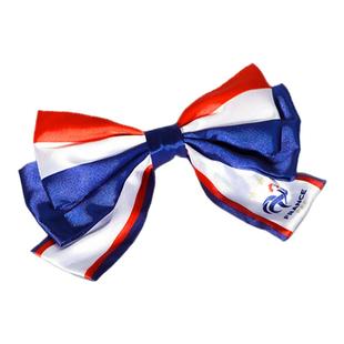 法国国家队官方商品 | 蓝白红拼色蝴蝶结发卡头饰球迷周边姆巴佩