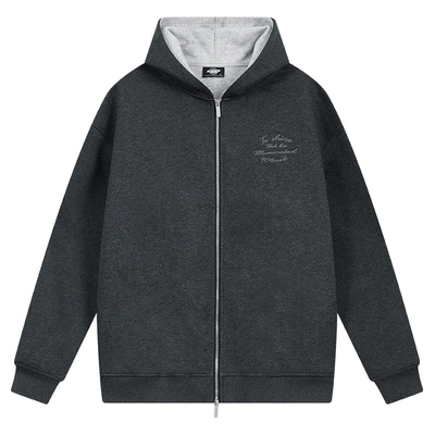 404MOB双拉链连帽开衫卫衣男女潮牌宽松学院撞色重磅秋冬外套夹克