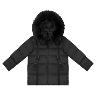 【HONORE古月 新品85折】90松花江白鹅绒 貉子毛可拆卸格纹羽绒服