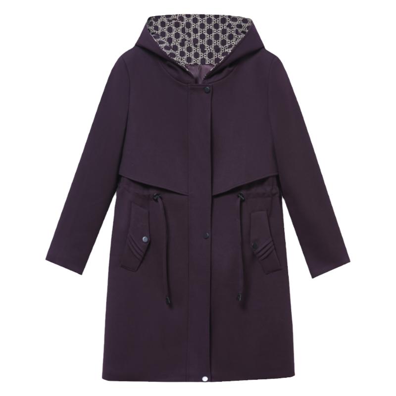 胖妈妈加肥加大码春秋装中老年女装时尚洋气风衣外套220斤胖太太