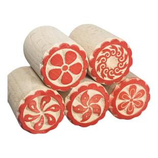 木质食品甜甜圈盖包子印章福喜字馒头点红白皮苏盖章印章模具烘焙