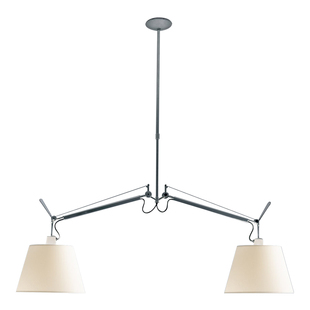 意大利 Tolomeo双头中古餐厅吊灯设计师书房餐桌羊皮纸摇臂灯具