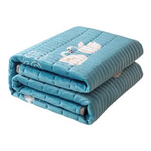 毛毯床单珊瑚绒单件牛奶绒防滑不易皱法兰绒夹棉床单双人冬季保暖