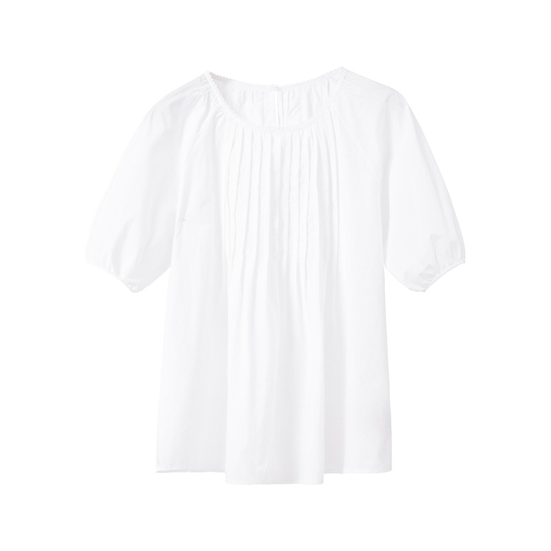 休闲短袖衬衫女夏减龄上衣娃娃衫
