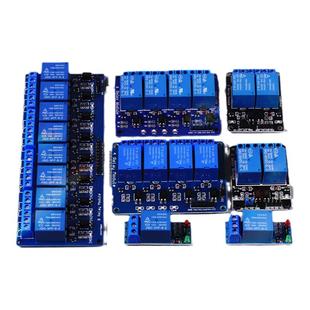 1/2/4/8路 5V12V24V继电器模块 带光耦隔离 支持高低电平IO触发