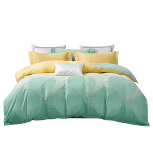 富丽真金床上四件套全棉纯棉床单被套单双人学生宿舍套件乐尚