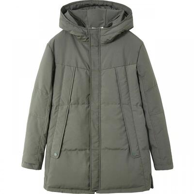 流石男装冬装高端连帽中长款羽绒服男士新款冬季夹克外套男生保暖