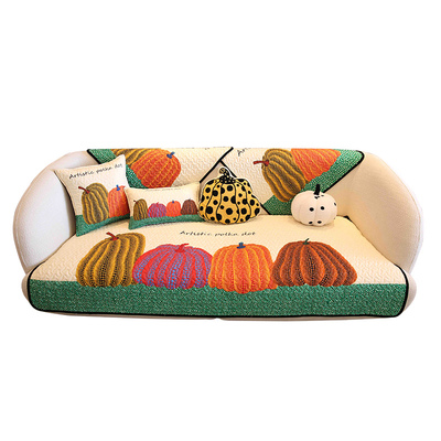 敏顺四季磨毛防滑艺术南瓜沙发垫
