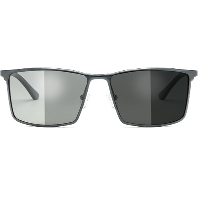 日夜两用偏光变色太阳镜铝镁驾驶墨镜男士夜视眼镜男司机方形8676