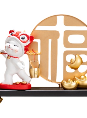 一桶金招财猫新中式乔迁开业摆件
