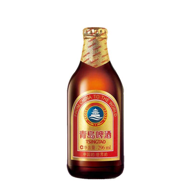 青岛小棕金啤酒296ml*24瓶包邮