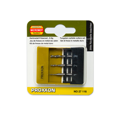 PROXXON钨钢1mm2mm3mm铣刀定柄