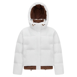 商场同款|森马羽绒服女冬90绒子假两件宽松2025新款松弛感面包服