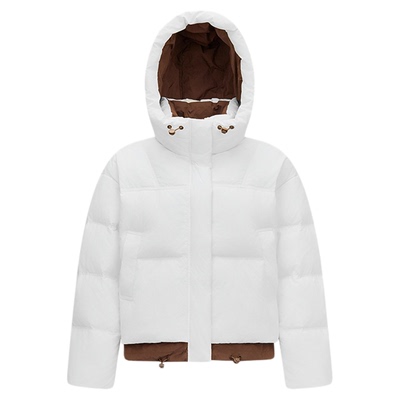 森马90绒子假两件宽松羽绒服女