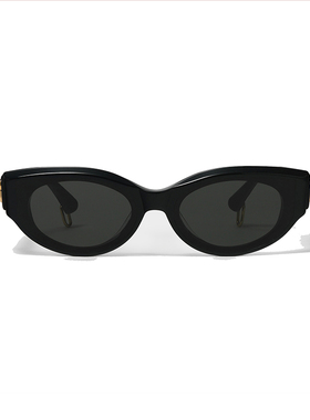 钟楚曦明星网红同款复古猫眼墨镜