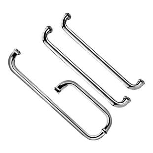 浴室玻璃门拉手淋浴房卫生间移门L型双面把手加厚304不锈钢铜芯