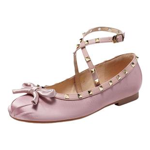 星期六芭蕾鞋仙女复古外穿春新绑带平底玛丽珍单鞋SS4111132A