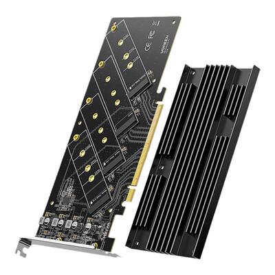 绿联PCIEX16转m2扩展卡四盘位