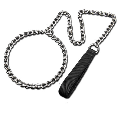 狗P字链不锈钢中大型犬拉布拉多金毛训犬一体防爆冲牵引绳子项圈