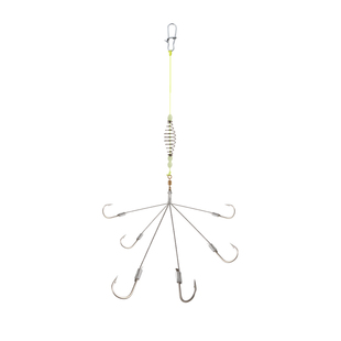 老六钓组鲢鳙钩麻风钩手竿鲢鳙专用钩弹簧子线多钩花白鲢爆护鱼钩